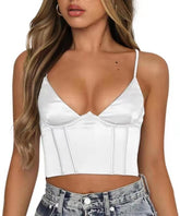 Neck Floral Tanks Camis Sexy Bustier Summer Tube Crop Tops Festival Outfit