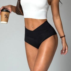 Cross Waist High Waisted Triangular Swimming Trunks