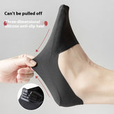 Men's Solid Color Sweat-absorbent Non-slip Pure Cotton Invisible Socks