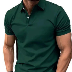 High Sense Casual Solid Color Buttons Short Sleeve