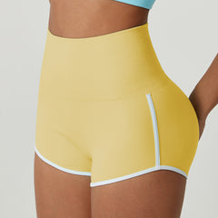 Contrast Color Peach Hip Hot Pants