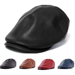 Vintage British Wind Leather Cap For Men And Women