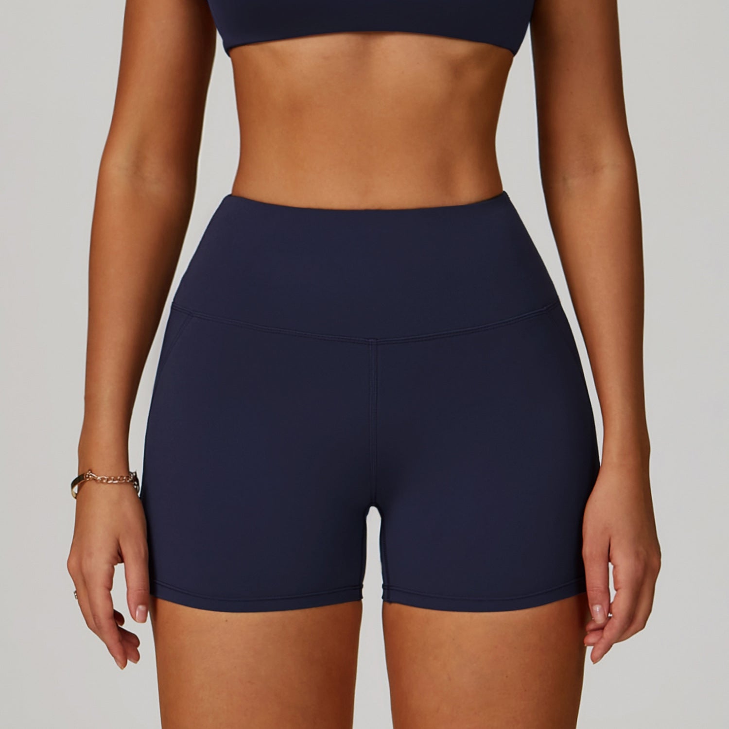 Quick-dry Hip Raise Belly Wrap Outdoor Running Sports And Fitness Shorts 3091