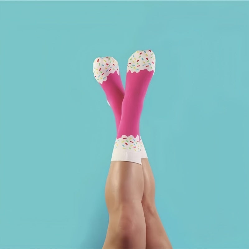 Spring And Summer Casual Socks Female Cartoon Fruit Cute Color