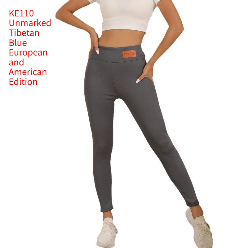 Cashmere Winter Wear High Waist Leggings For Women