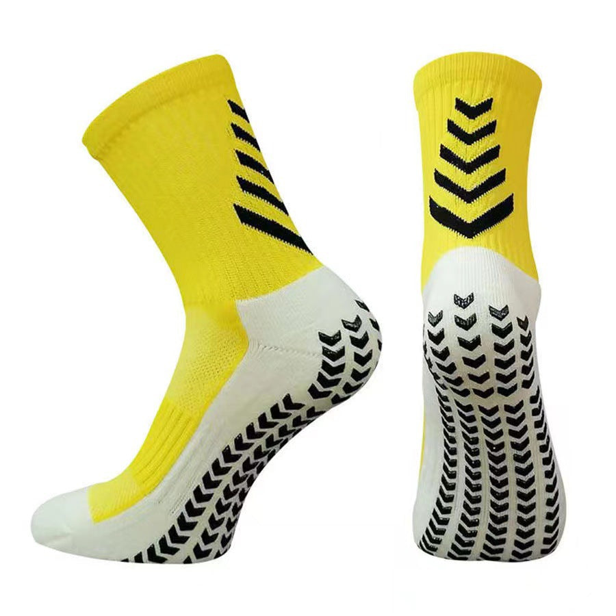 Men's Mid-calf Athletic Socks Socks For Running Non-slip Silicone Thickened