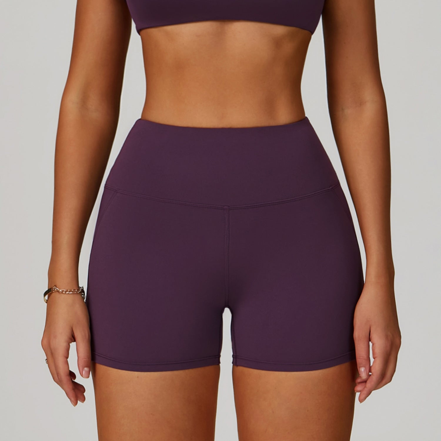 Quick-dry Hip Raise Belly Wrap Outdoor Running Sports And Fitness Shorts 3091