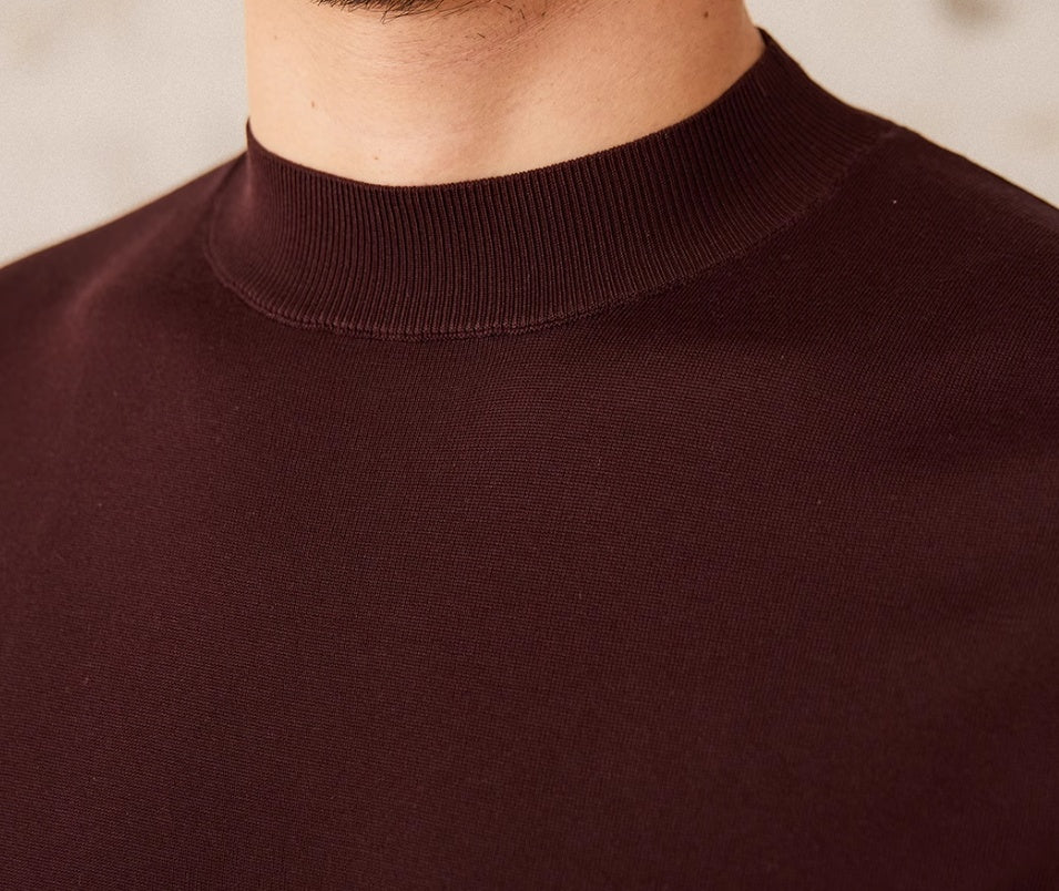 Slim Fit Small Round Neck Short Sleeve